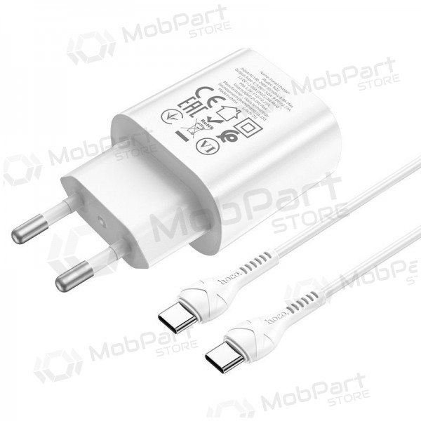 Charger buitinis Hoco N22 Jetta PD25W + Type-C white