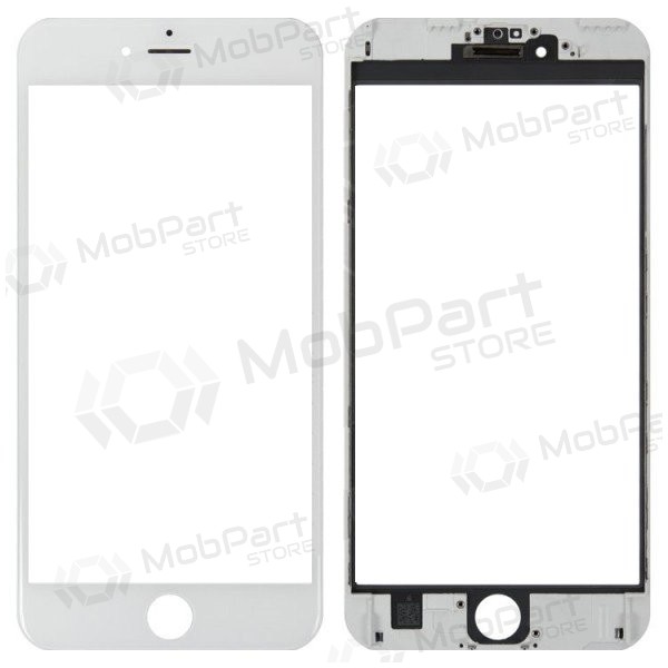 Apple iPhone 6 Plus Screen glass with frame (white) (for screen refurbishing) - Premium