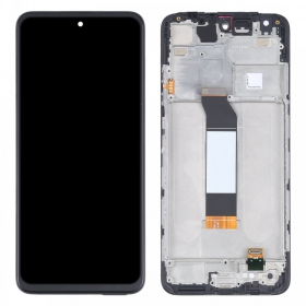 Xiaomi Redmi Note 10 5G / Redmi Note 10T 5G / Poco M3 Pro 5G screen (black) (with frame) - Premium