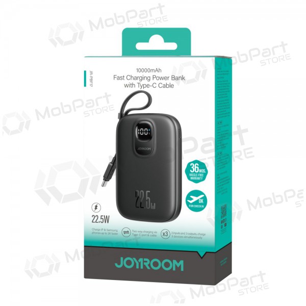 Portable charger / power bank Power Bank Joyroom JR-PBF17 22.5W with USB-C cable 10000mAh black
