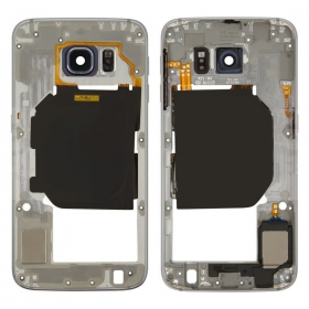 Samsung G920F Galaxy S6 middle cover (black) (used Grade B, original)