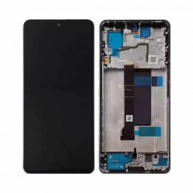 Ekranas Xiaomi Redmi Note 13 Pro+ 5G su lietimui jautriu stikliuku and rėmeliu Midnight Black original (service pack)