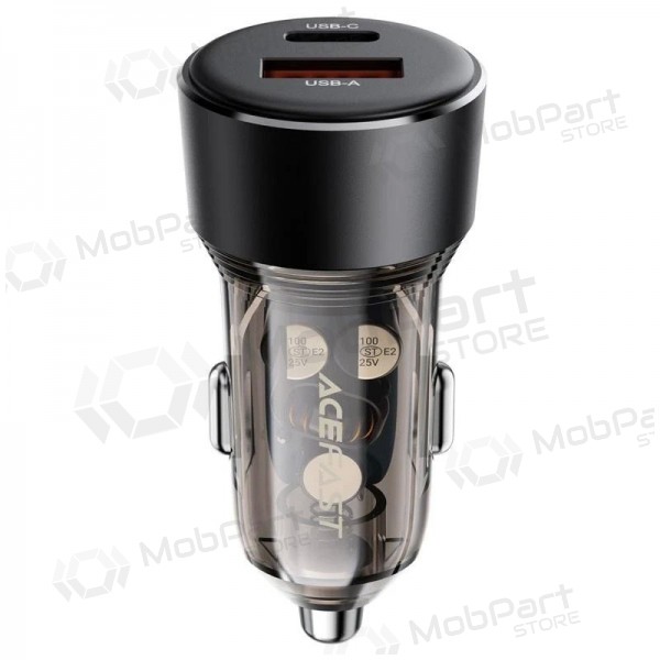 Car charger Acefast B12 60W USB-C/USB-A black