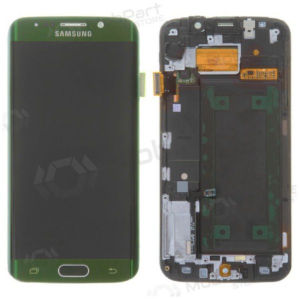 Samsung G925F Galaxy S6 Edge screen (green) (with frame) (service pack) (original)