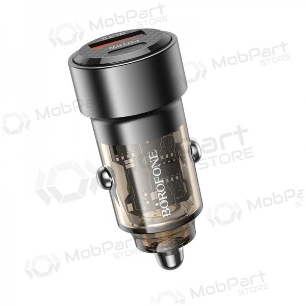Charger automobilinis Borofone BZ20 PD20W+QC3.0 38W black