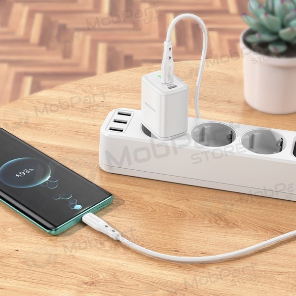Charger buitinis Borofone BN9 2xType-C 35W + Type-C white