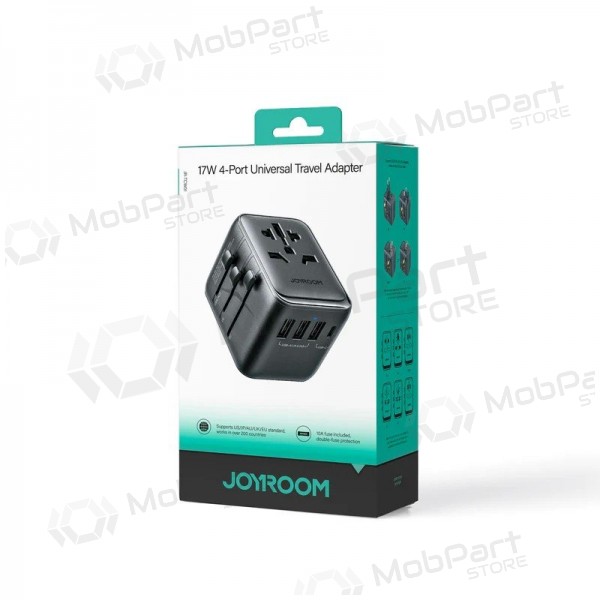 Universal kelioninis charger Joyroom JR-TCW01 3xUSB-A/USB-C black