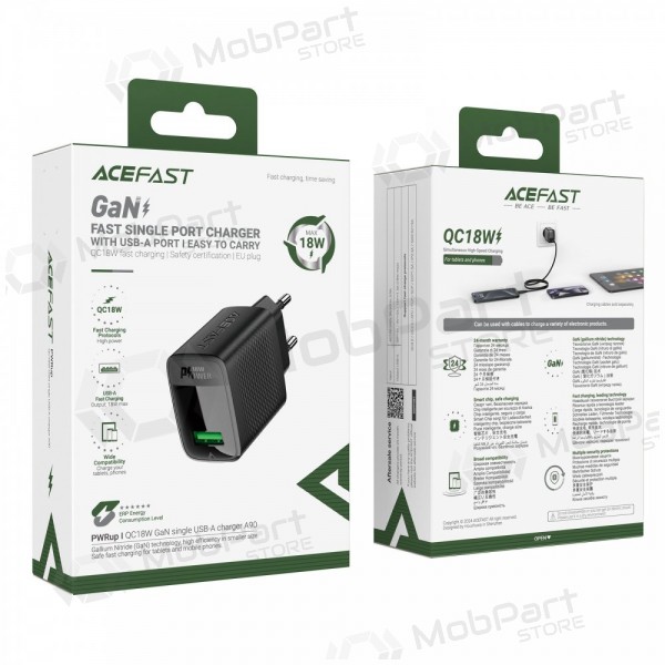 Charger Acefast A90 18W USB-A black