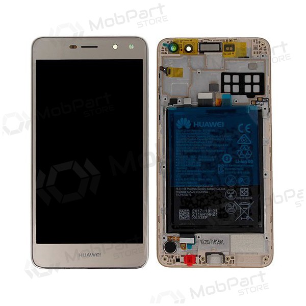 Huawei Y6 2017 (Nova Young) / Y5 2017 (Y5-3) screen (gold) (with frame and battery) (service pack) (original) Huawei Y6 2017 (Nova Young) / Y5 2017 (Y5-3) screen (gold) (with frame and battery) (service pack) (original)