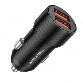 Charger automobilinis Borofone BZ19B 2xUSB-A QC3.0 36W black