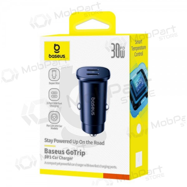 Car charger Baseus GoTrip 2xUSB-C 30W black C00072300123-01
