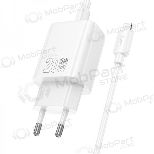 Charger Hoco N60 20W GaN USB-C + USB-C to Lightning cable 1.0m white