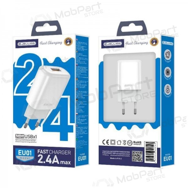 Charger buitinis Jellico EU01 2.4A USB white