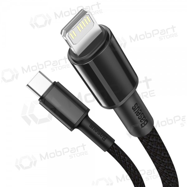 USB cable Baseus High Density Braided Fast Data PD 20W Type-C - Lightning 1.0m (black) CATLGD-01 USB cable Baseus High Density Braided Fast Data PD 20W Type-C - Lightning 1.0m (black) CATLGD-01