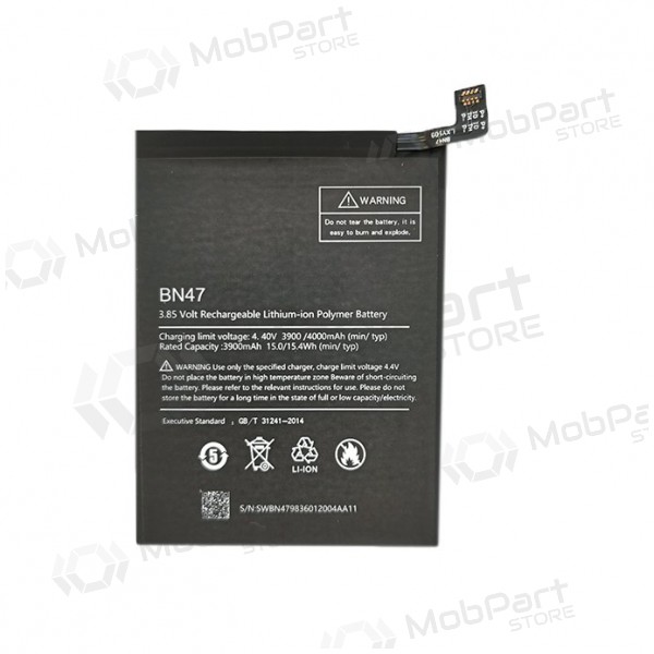 XIAOMI Mi A2 Lite battery / accumulator (4000mAh) XIAOMI Mi A2 Lite battery / accumulator (4000mAh)