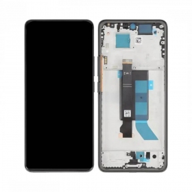 Ekranas Xiaomi Redmi Note 14 Pro 5G su lietimui jautriu stikliuku and rėmeliu Midnight Black original (service pack)