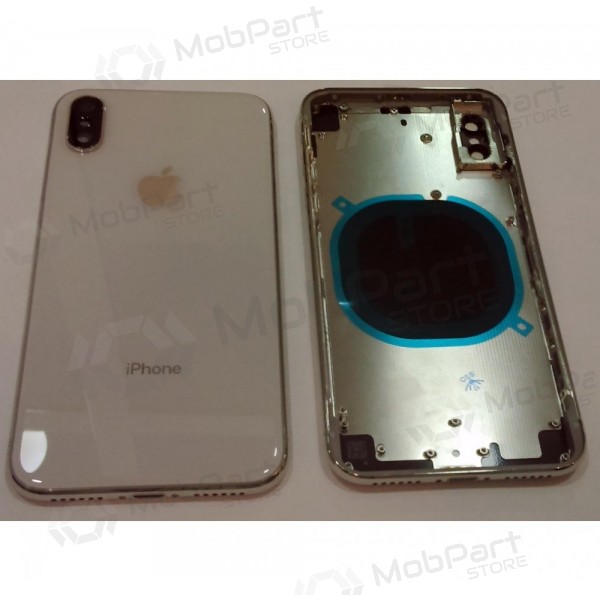 Apple iPhone X back / rear cover silver (white) full