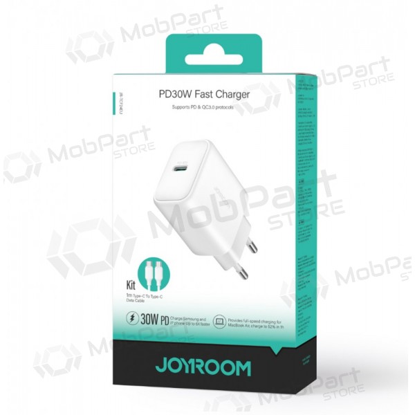 Charger Joyroom JR-TCF24 USB-C PD30W + USB-C to USB-C cable 1.0m white