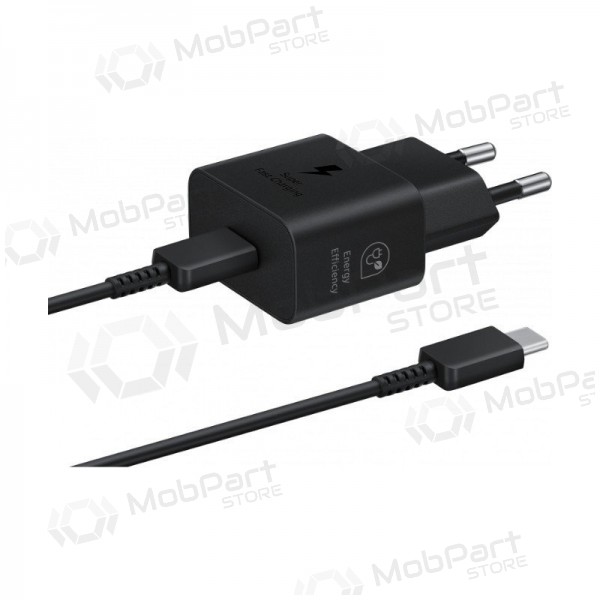 Charger original Samsung EP-T2510XBEGEU 25W + USB-C cable in the package black