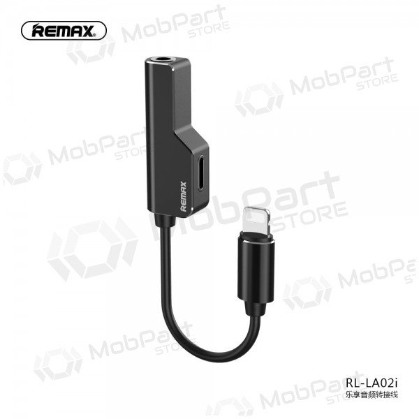 Adapter Remax RL-LA02i iš Lightning į 2x Lightning (black)