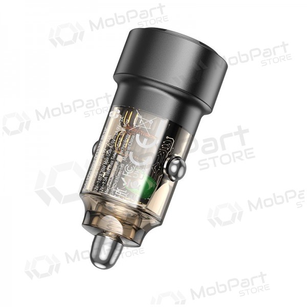 Charger automobilinis Borofone BZ20 PD20W+QC3.0 38W black
