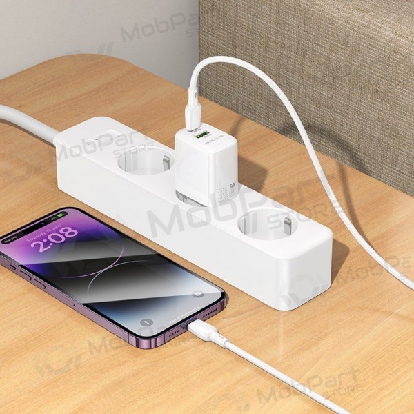 Charger Borofone BN29 30W USB-C/USB-A + USB-C to Lightning cable 1.0m white