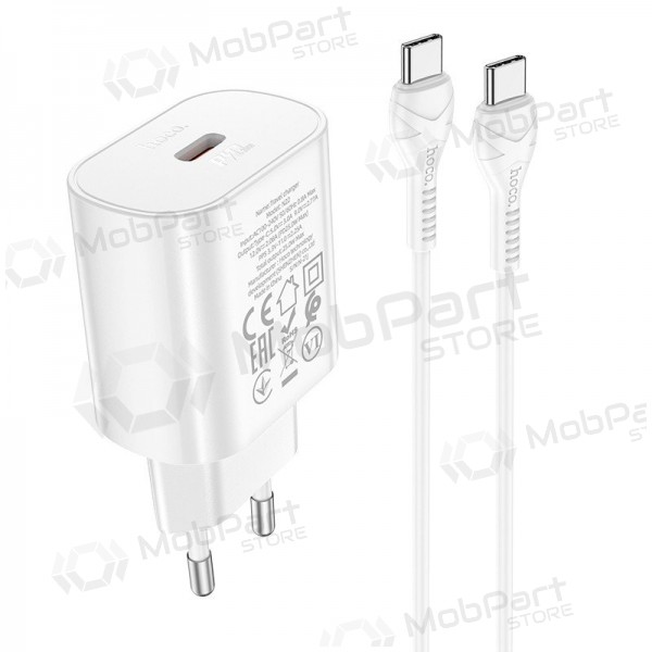 Charger buitinis Hoco N22 Jetta PD25W + Type-C white