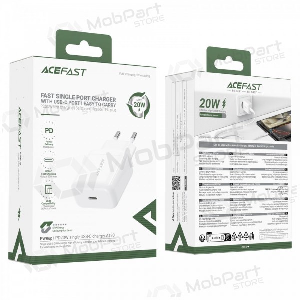 Charger Acefast A130 20W USB-C white