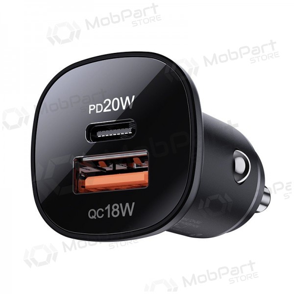 Charger automobilinis Acefast B1 Mini 38W USB-C+USB-A black