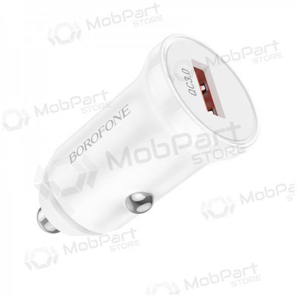 Charger automobilinis Borofone BZ18 Quick Charge 3.0 18W (white)