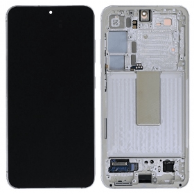 Samsung Galaxy S23 screen (kreminė) (with frame) (original)