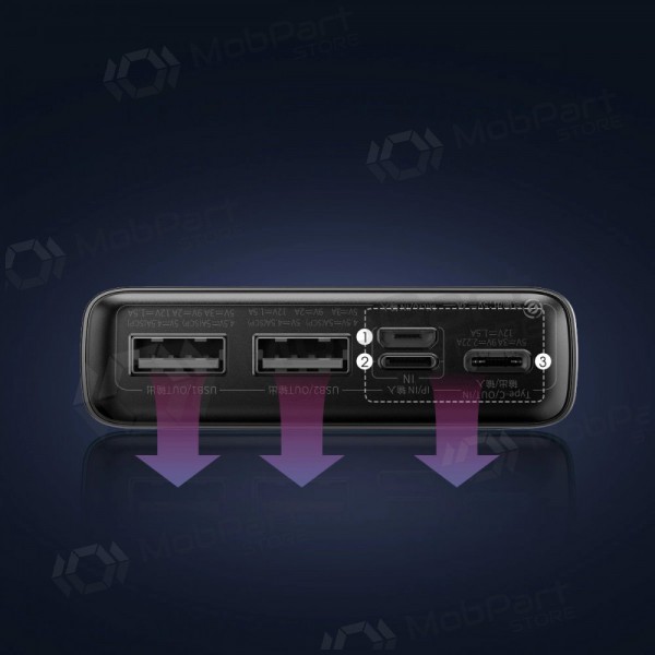 Portable charger / power bank Power Bank Baseus Adaman 22.5W 20000mAh + Type-C 0.3m black PPAD070101