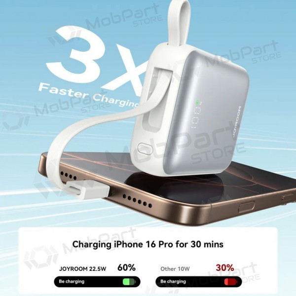 Portable charger / power bank Power Bank Joyroom JR-PBF27 22.5W Mini 10000mAh white