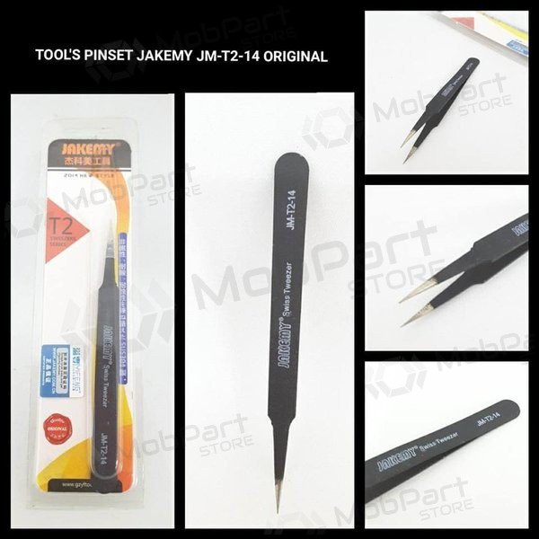 Metal antistatic tweezer Jakemy JM-T2-14 ESD