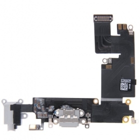 Apple iPhone 6 Plus charging dock port and microphone flex (šviesiai grey) (used, original)