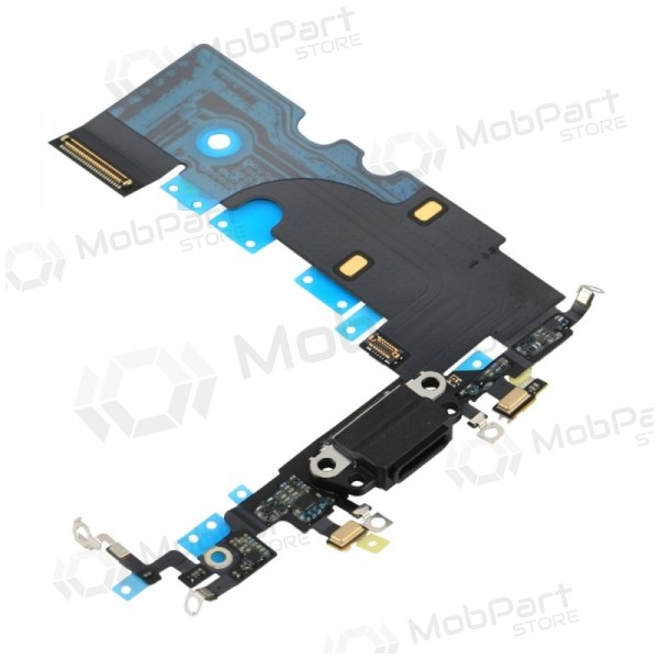 Apple iPhone 8 / SE 2020 charging dock port and microphone flex (black)