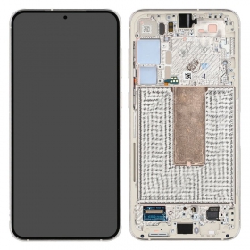 Samsung Galaxy S23+ screen (kreminė) (with frame) (original)