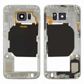 Samsung G920F Galaxy S6 middle cover (white) (used Grade B, original)