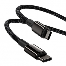 USB cable Baseus Tungsten Gold Fast Data Type-C - Type-C 100W 1.0m (black) CATWJ-01