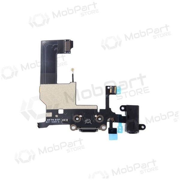 Apple iPhone 5 charging dock port and microphone flex (black)