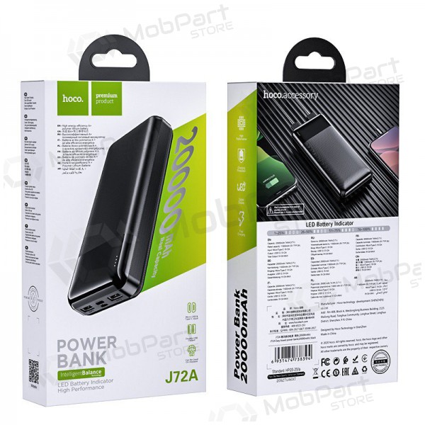 Portable charger / power bank Power Bank Hoco J72A 20000mAh black