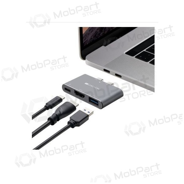 Adapter CANYON Apple Thunderbolt 3 MULTIPORT HUB (type-C, USB 3.0, HDMI) (grey)