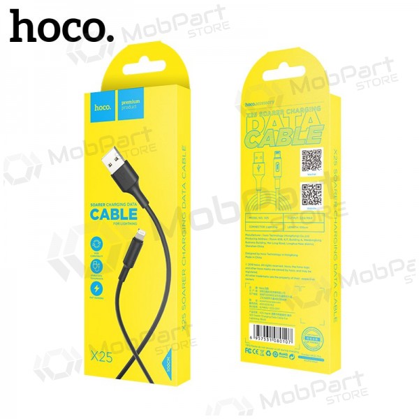 USB cable HOCO X25 lightning 1.0m (black)