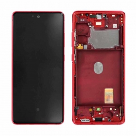 Samsung G780F Galaxy S20 FE screen red (Cloud Red) (with frame) (service pack) (original)