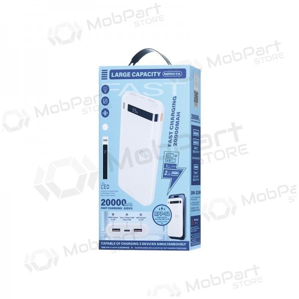 Portable charger / power bank Power Bank Remax RPP-72 22.5W 20000mAh black