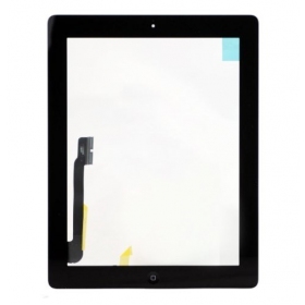 Apple iPad 4 touchscreen with HOME button and holders (black)