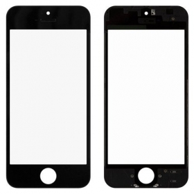 Apple iPhone 5 Screen glass with frame and OCA (black) (for screen refurbishing) - Premium