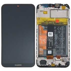 Huawei Y5 2019 screen (black) (with frame and battery) (service pack) (original)