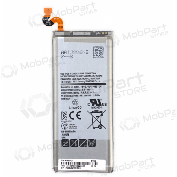 Samsung N950F Galaxy Note 8 battery / accumulator (BBN950ABE) (3300mAh) Samsung N950F Galaxy Note 8 battery / accumulator (BBN950ABE) (3300mAh)