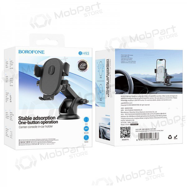 Car phone holder Borofone BH93 (dashboard) black